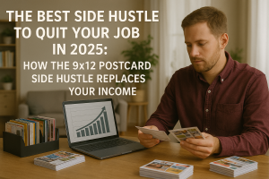 The Best Side Hustle to Quit Your Job in 2025: How the 9x12 Postcard Side Hustle Replaces Your Income