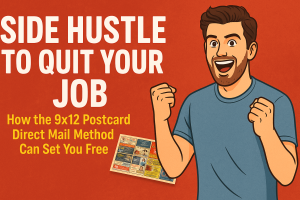 9x12 Postcard Side Hustle To Quit Your Job